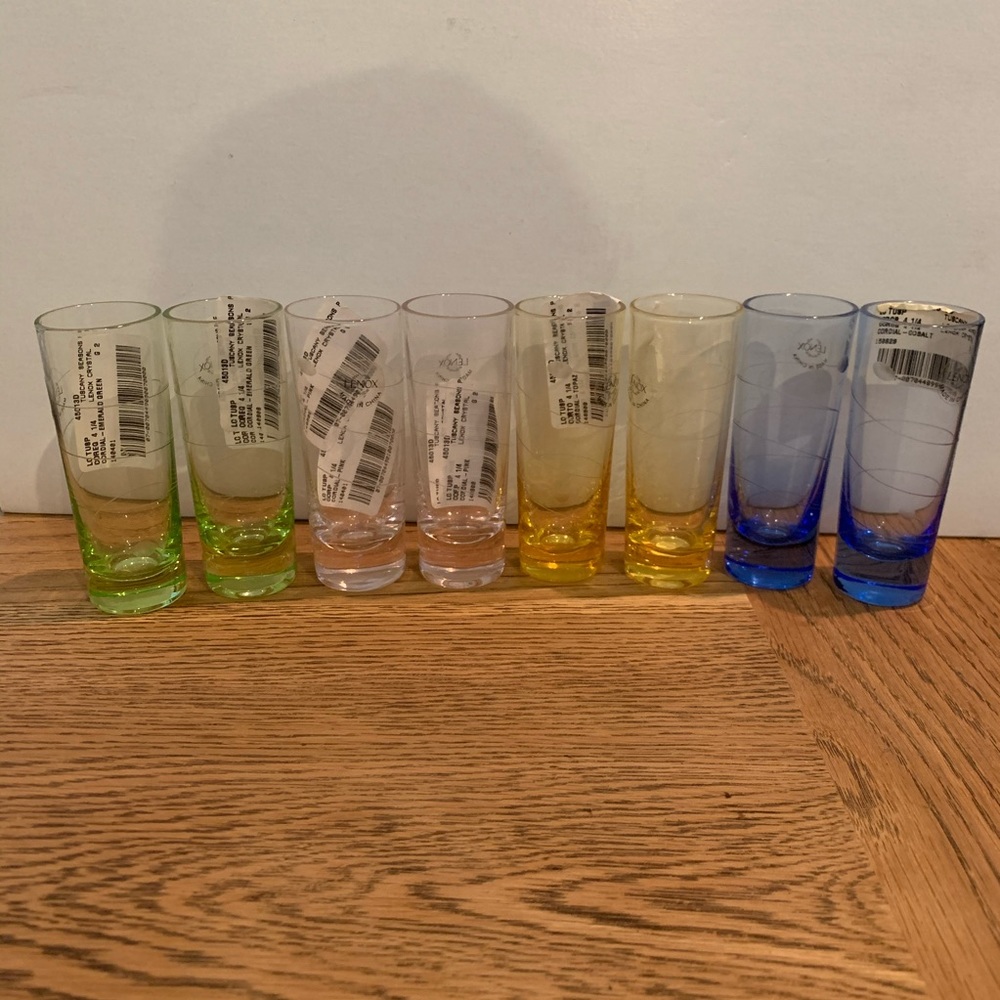 Lenox Crystal Cordials, Tuscany set of 8 (NWT)